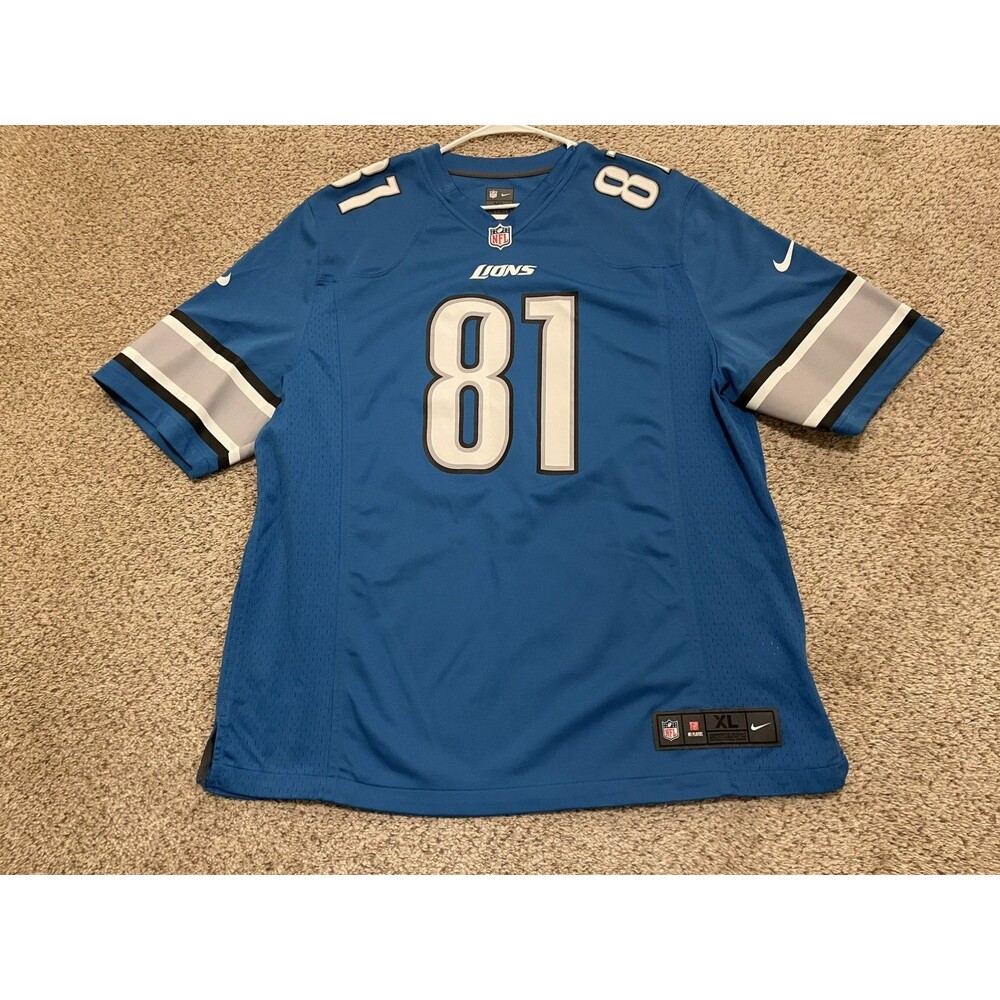 NFL Nike On Field Detroit Lions Calvin Johnson 81 Jersey XL Honolulu Blue